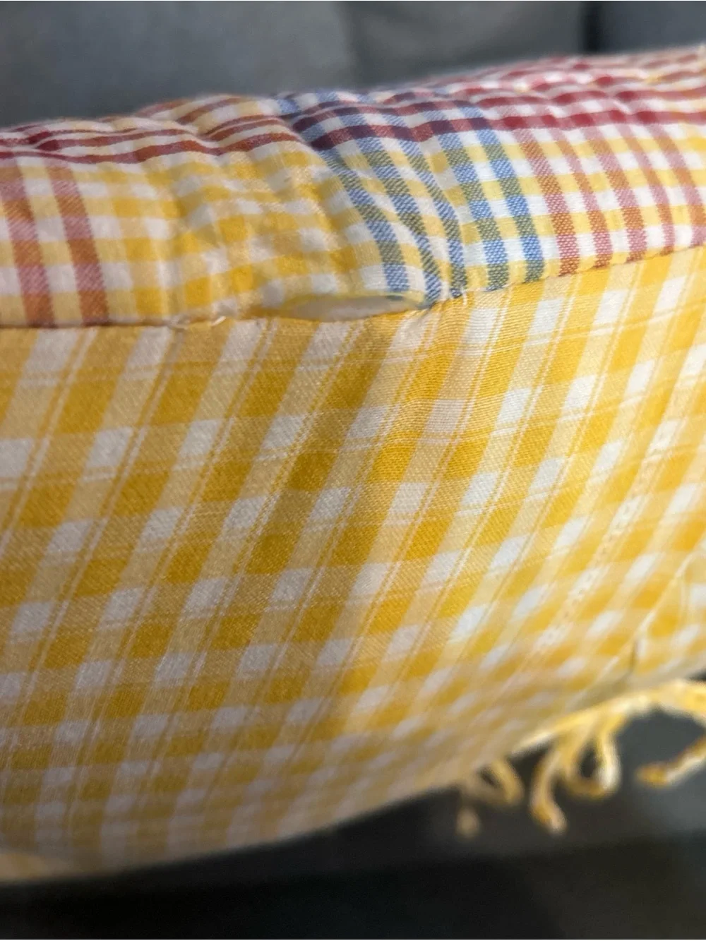 Pr Patchwork Quilted Pillows Country Style